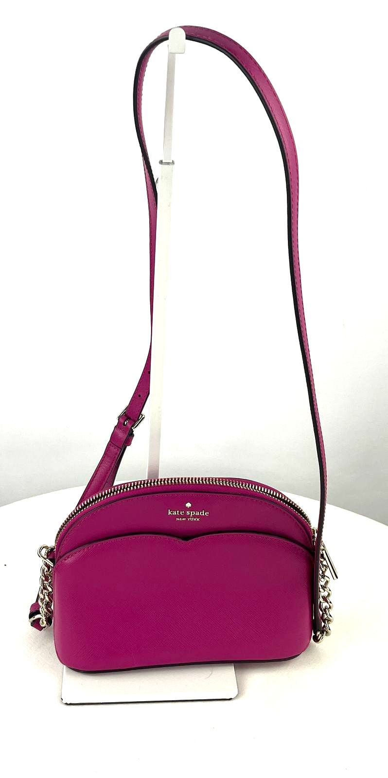 Kate Spade Saffiano Leather Small Dome Crossbody Pink Purse NWOT