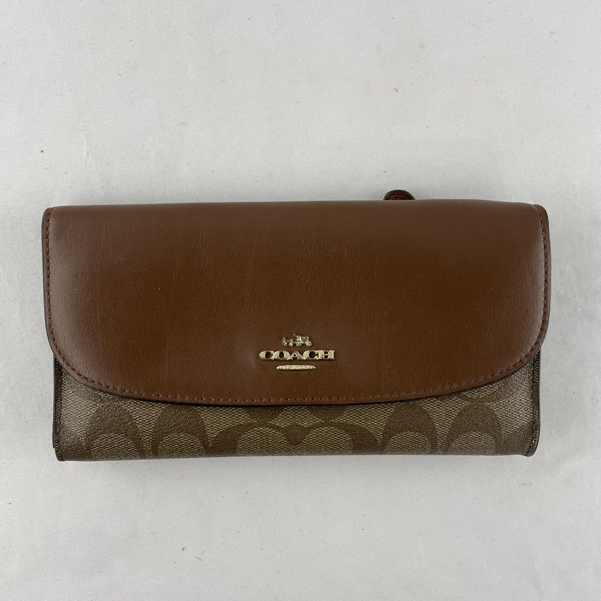 Envelope Wallet Coach Khaki Saddle Wallet NWT Coach CU172 Mini