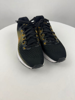 Nike Air Zoom Pegasus 34 Black Sneaker Athletic Women's 10 Gold