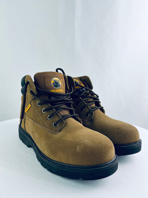 Brahma Men's Alpha 6" Waterproof Steel Toe Brown Leather Work Boots Size 11