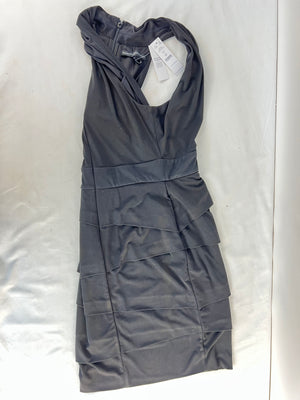 White House Black Market Instant Slimming Twist Neck Sheath Dress Black 4P NWT