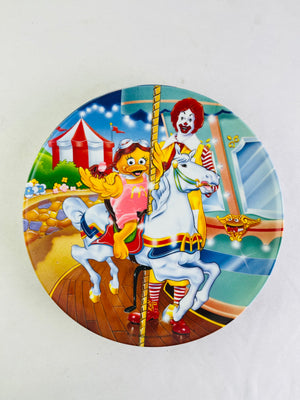 Vintage 1993 McDonalds Melamine Plates Set of 4 Amusement Park Ronald Grimace