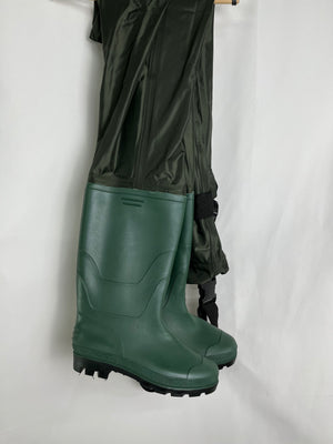 Tidewe Green Nylon Ani-Slip Waterproof Windproof Waist Wader Boots Men 11