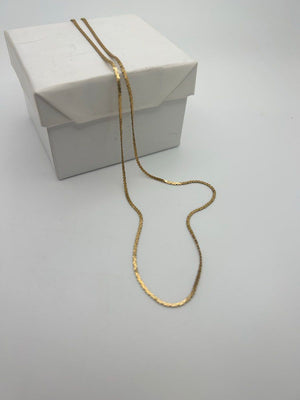 14K Yellow Gold S-Chain Necklace 2.9g Vintage 19.5 in.