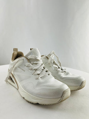 SKECHERS Tres Air Uno Modern Affair White Sneakers Women's 7.5 | 177421