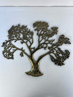 Brass Bonsai Tree of Life Wall Hanging Art Vintage MCM Sculpture