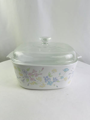 CorningWare Pastel Floral Bouquet 5-Liter Lidded Casserole Model A-5-B Cookware