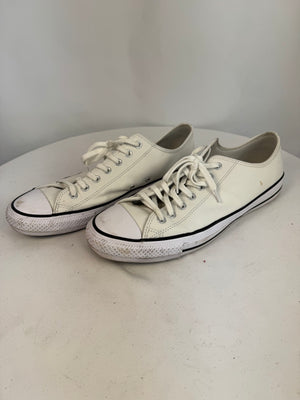 Converse Chuck Taylor All Star Leather Low Top White Sneaker Athletic Men's 12