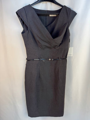 Calvin Klein Charcoal Grey Sheath Dress - Size 2