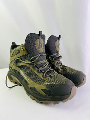 Merrell Moab Speed 2 Mid GTX Olive Green Hiking Boots Mens 14 | J037979