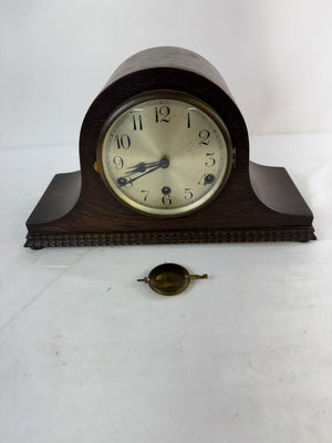 Antique 1920's German Haller & Benzing Mantel Clock DRGM Movement No Key As-Is