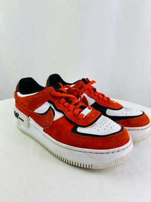 Nike Air Force 1 Shadow Cracked Leather Rush Orange Women's Size 9 | DQ8586-800