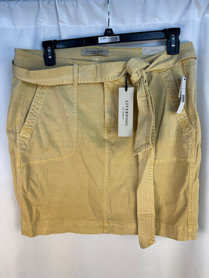 Liverpool Los Angeles Leonora Belted Skirt Mustard Gold Plus 16W NWT