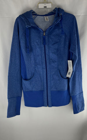 Active Life Womens Royal Blue Hooded Cotton Blend Workout Sweatshirt Size XL NWT