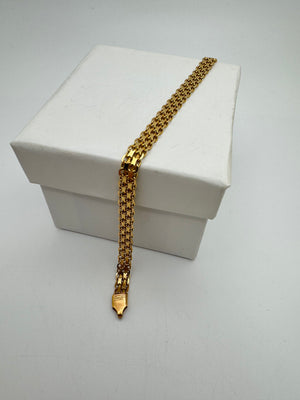 Sigma 14K Yellow Gold Bracelet 5g Mesh Chain Italy 7 in.