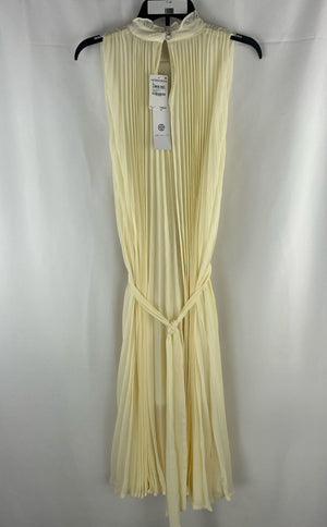 Nordstrom Women's Cream Pleated Formal Dress W/Belt Size 4 NWT MSRP $128