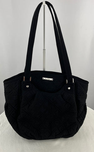 Vera Bradley Black Quilted Purse Shoulder Bag Diaper Handbag