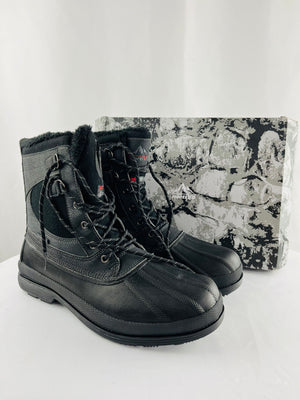 Nortiv8 Avenue-W Black Leather & Nylon Insulated WP Snow Boots Women's 10.5 NIB