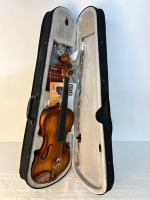 Full-Size 4/4 Rosewood Violin Fiddle with Case - For Repairs