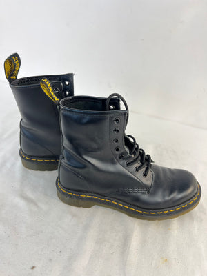 Dr. Martens 1460 Black Leather 8 Eye Lace Up Combat Boots Women's Size US 8
