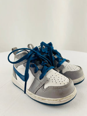 Nike Jordan 1 Mid Toddler White Grey Sneakers DQ8425-014 Size 6C