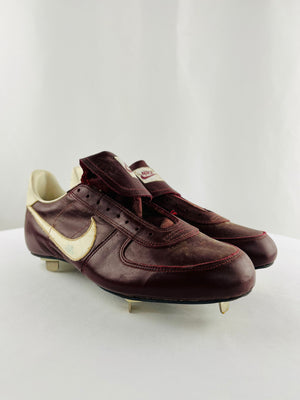 Vintage Nike Baseball Training Cleats Burgundy Size 8.5 No Laces