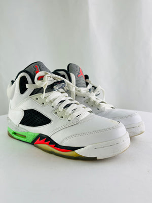 Nike Air Jordan 5 Retro GS Poison Green Pro Stars Boys Sneakers Size 5.5Y