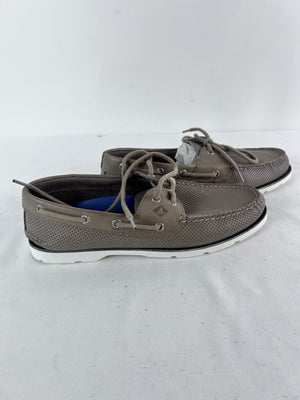 Sperry Top-Sider Leeward 2-Eye Perforated Boat Shoes Men's 9M Grey STS19460