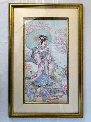 Spring Blossom Maiden Print by Marty Noble Signed Framed Limited Edition