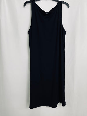 Eileen Fisher Boatneck Sleeveless Dress Black Women's Size XL NWT