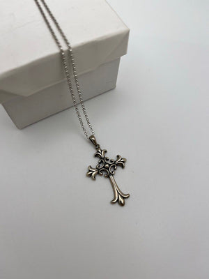 PAJ 925 Sterling Silver Necklace 4.3g Cross Pendant 17 in,