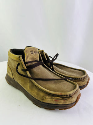 Ariat Spitfire Brown Leather Bomber Chukka Boots Men's 10.5EE Wide | 10021723