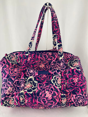 Vera Bradley Katalina Pink Overnight Duffel Bag Retired Print