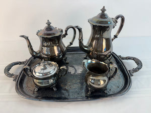 Vintage Gorham Silver Silverplate 5 Piece Silver Coffee / Tea Set YB-G44