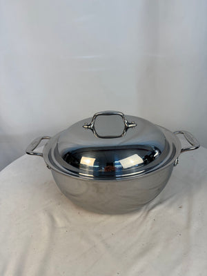 All-Clad D3 Stainless Steel 5.5 Qt Dutch Oven Casserole Multi-Pot w/ Lid USA