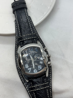 RARE Invicta Lupah 11321 Black Leather Band 116.9g 11 in.