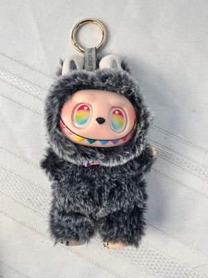 POP MART Labubu Big Into Energy V3 Secret ID Grey Plush Pendant - AS IS