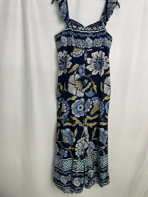 Free People Marin Dress Jumpsuit Navy Combo Floral Blue XS NWT Boho | OB1661100