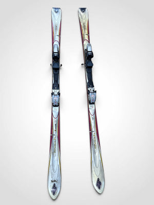 Vintage K2 Mach SC Downhill Skis 18mm Sidecut Marker Bindings Carving 106-64-95