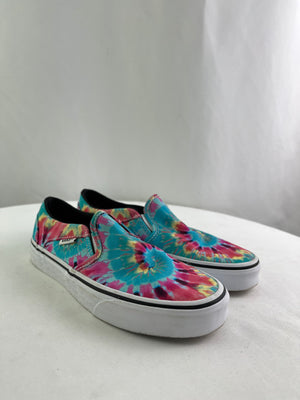 Vans Tie Dye Classic Slip On Casual Canvas Sneaker Women's 6.5 | 50074