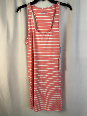 NWT Southern Tide Reagan Performance Dress Large Pink White Stripe Sleeveless
