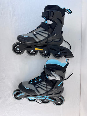 Rollerblade Zetrablade Inline Skates Size 8 Black Turquois
