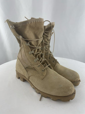 Ro Search Combat Lace Up Boots Beige Leather Women's Boots Size 6W EUC
