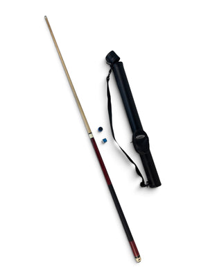 Dufferin 2-Piece Maple Pool Cue Stick with Casemaster Q-Vault Case & Chalk