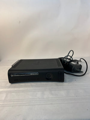 Microsoft Xbox 360 E Slim 1538 Black Console Controller & Cord - PARTS/UNTESTED
