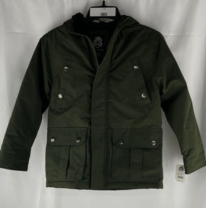 English Laundry Children's Olive Rain Jacket W/Hoodie Size S/C 8 NWT