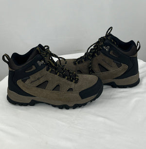 Eddie Bauer Men's Brighton Brown Leather Waterproof Hiking Boots Size 9M