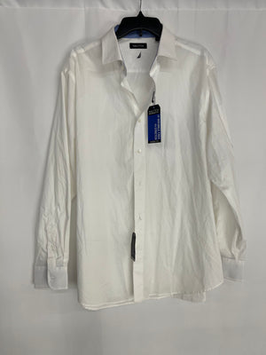 Nautica Classic Fit Performance White Dress Shirt Men's 17.5 34/35 NWT