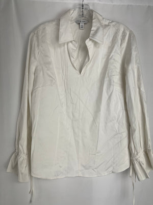 Tribal Cotton + Prime Long Sleeve Blouse White Small NWT