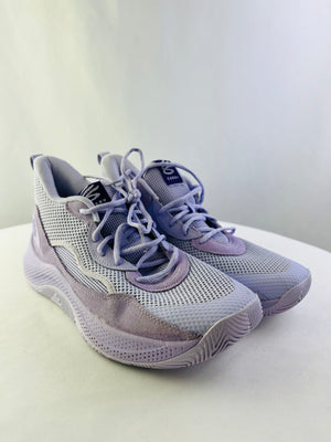 Under Armour Curry 3Z 24 Suede Salt Purple Lavender Sneakers Men 10.5 Women 12